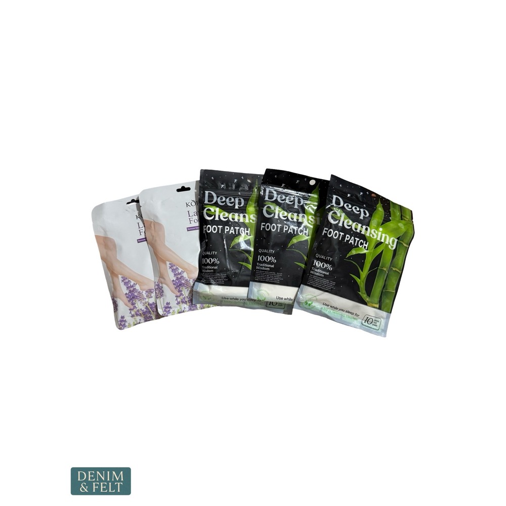 NEW Foot Care Bundle Deep Cleansing Foot Patches & Lavender Foot Masks Spa Set